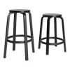 Stool 64Bar Stool 64, ongemonteerd, poten in naturel gelakt berken zit in berken fineer in carry-away box (hoogte 75 cm)