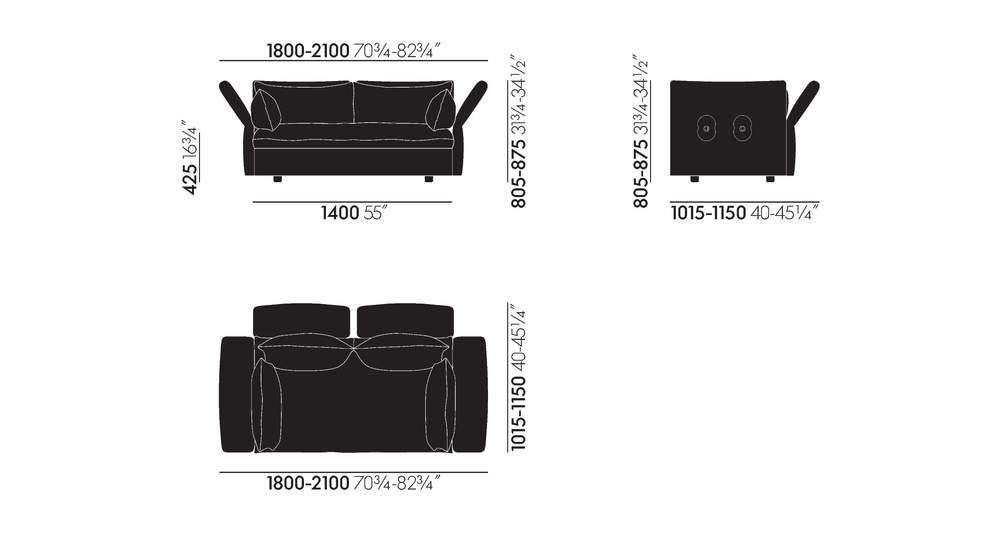 Mariposa Two-Seater Mariposa Two-Seater, Iroko 2 - 08 dark grey