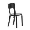 Chair 66 Chair 66 ongemonteerd rugleuning, zittng en poten zwart gelakt berkenhout zithoogte 45,5cm