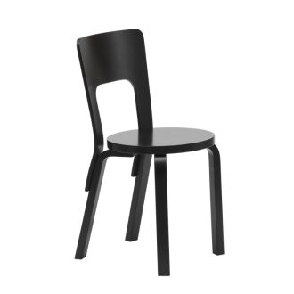 Chair 66 Chair 66 ongemonteerd rugleuning, zittng en poten zwart gelakt berkenhout zithoogte 45,5cm