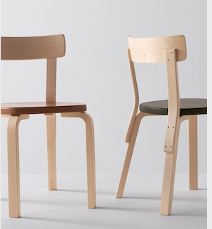 Chair 69 Chair 69 ongemonteerd onderstel gelakt naturel berken Zitting en rugleuning gelakt yellow zithoogte 45,5cm