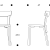 Chair 69 Chair 69 ongemonteerd onderstel gelakt naturel berken Zitting en rugleuning gelakt yellow zithoogte 45,5cm