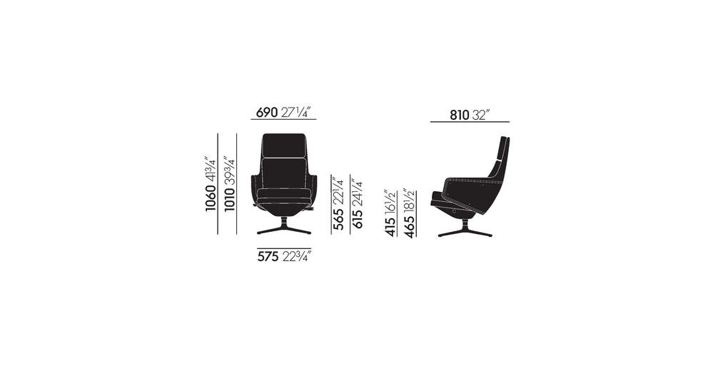 Grand Relax en OttomanGrand Relax en Ottoman - dumet - leder forte