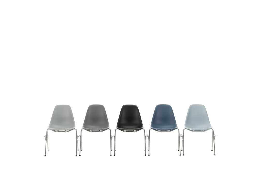Eames Plastic Side Chair RE (DSS)Eames Plastic Side Chair RE - DSS - ice grey - chrome
