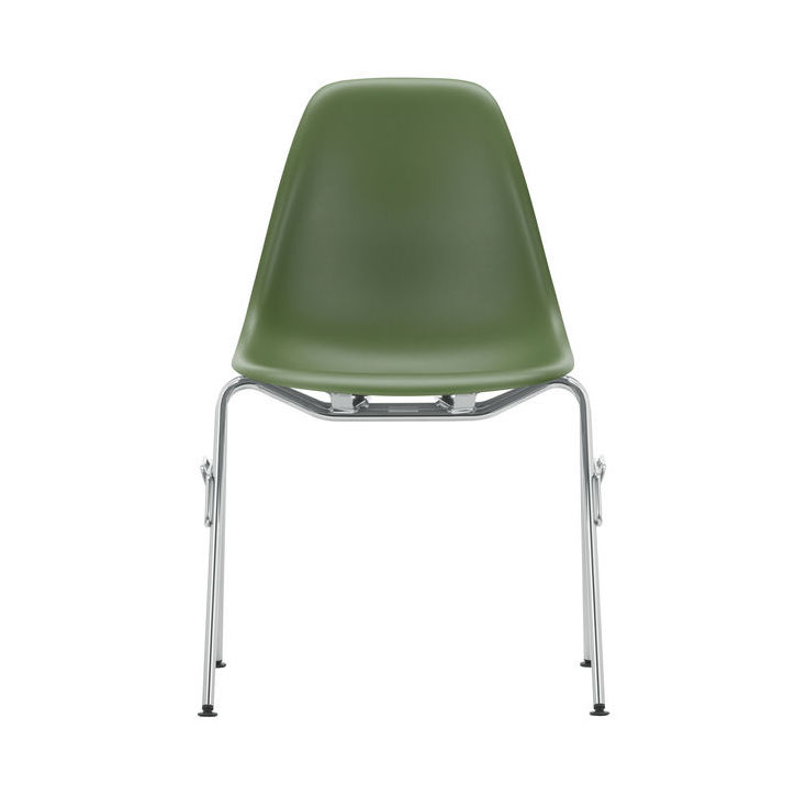 Eames Plastic Side Chair RE (DSS-N)Eames Plastic Side Chair RE - DSS-N - forest green - chrome