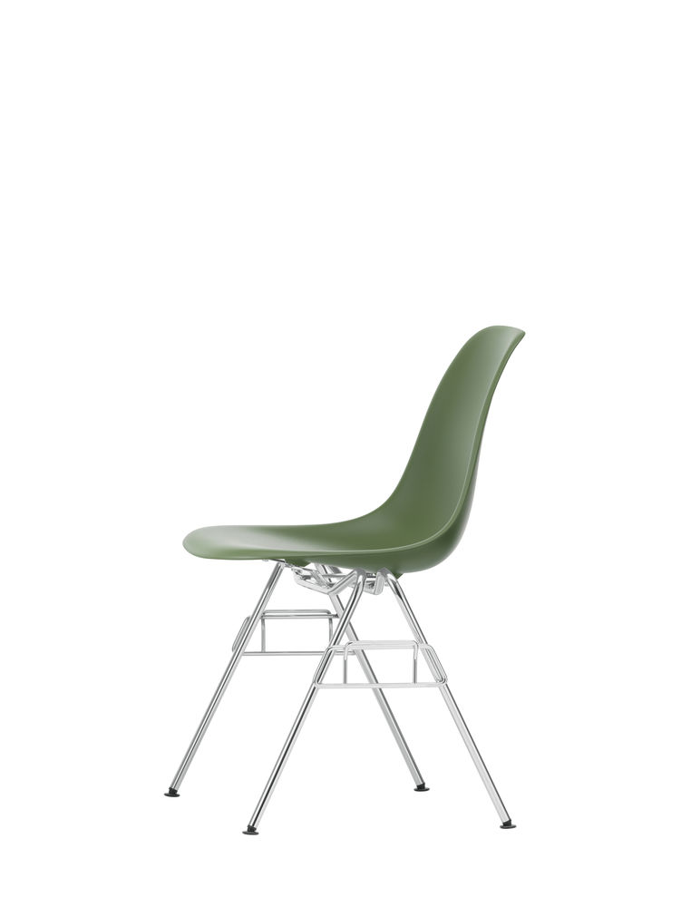 Eames Plastic Side Chair RE (DSS-N)Eames Plastic Side Chair RE - DSS-N - forest green - chrome