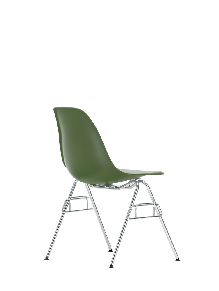 Eames Plastic Side Chair RE (DSS-N)Eames Plastic Side Chair RE - DSS-N - forest green - chrome