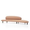 Freeform SofaFreeform Sofa - Pale rose/Cognac - Noten gebeitst