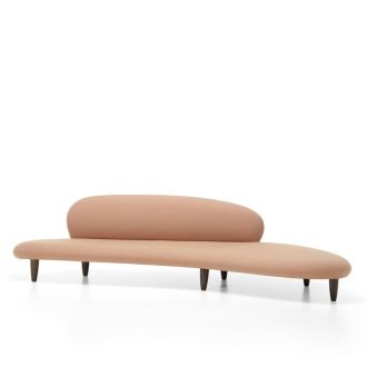 Freeform SofaFreeform Sofa - Pale rose/Cognac - Noten gebeitst