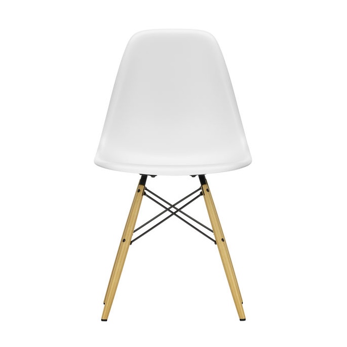 Eames Plastic Side Chair RE (DSW)DSW Plastic RE - cotton white - ash honey