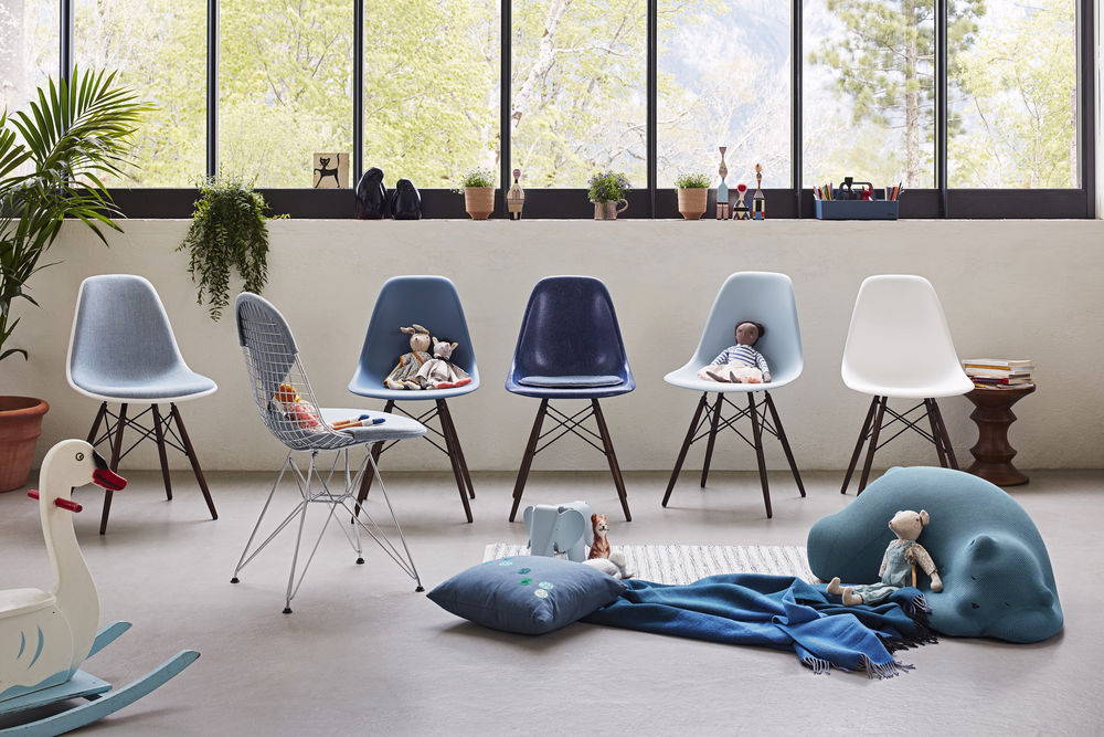 Eames Plastic Side Chair RE (DSW)DSW Plastic RE - cotton white - ash honey