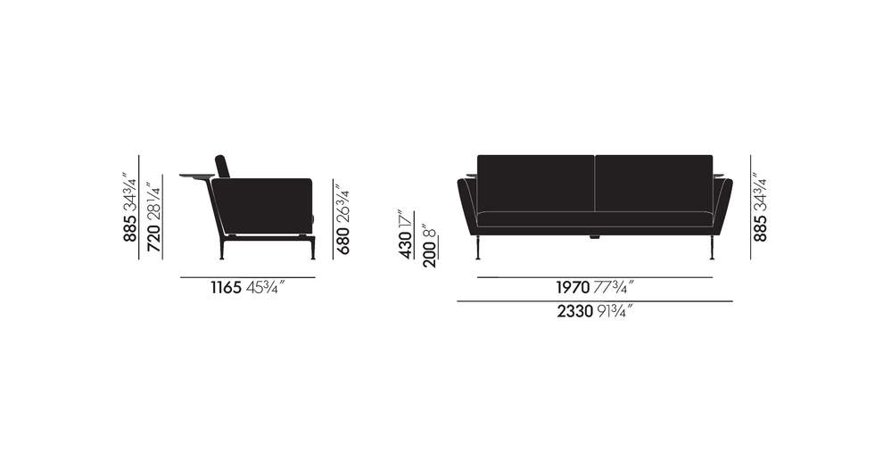 Suita Sofa 3-SeaterSofa 3-Seater - corsaro - stone melange
