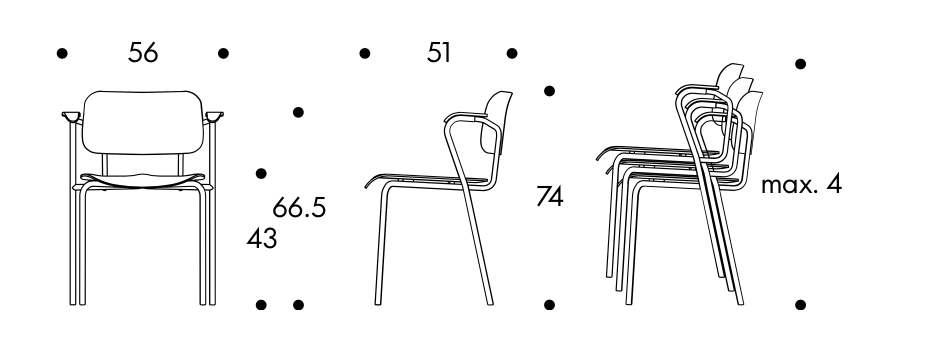 Lukki ChairArtek - Lukki, zwart beuken fineer zwart, structuur stalen buis zwart