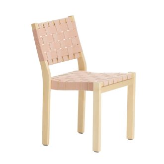 Chair 611Artek - Chair 611, naturel/rood