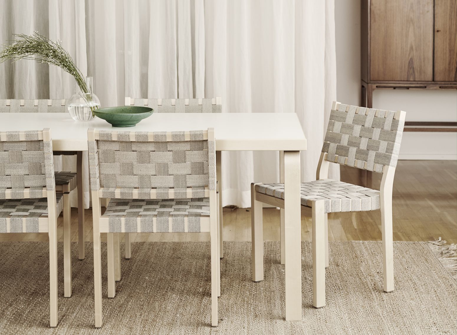 Chair 611Artek - Chair 611, naturel/rood