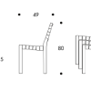 Chair 611Artek - Chair 611, naturel/rood