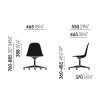 Eames Plastic Side Chair PSCCPSCC, aluminium gepolijst, wit