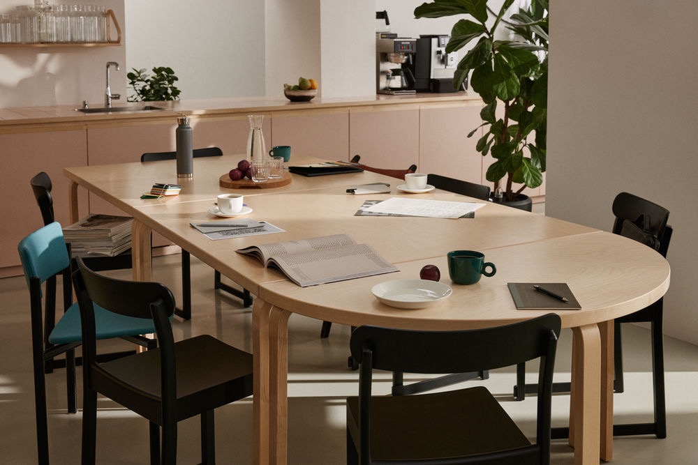 Table 80C, squareArtek TB80C Tafel 80C berken 74 cm