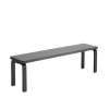 Bench 168BArtek - Bank 168B massief blad, zwart gelakt