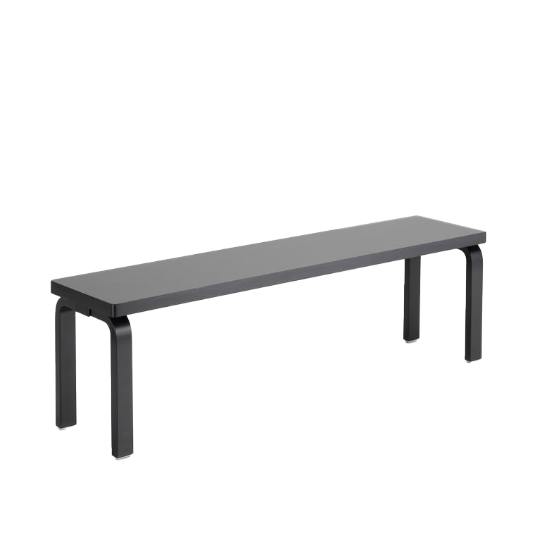 Bench 168BArtek - Bank 168B massief blad, zwart gelakt