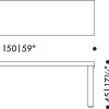 Bench 168BArtek - Bank 168B massief blad, zwart gelakt