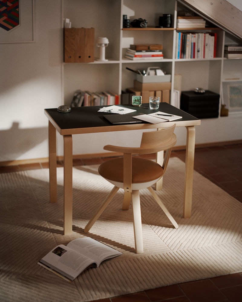 Table 80B, rectangular tabletop TB80B Artek Tafel 80B berken 74 cm