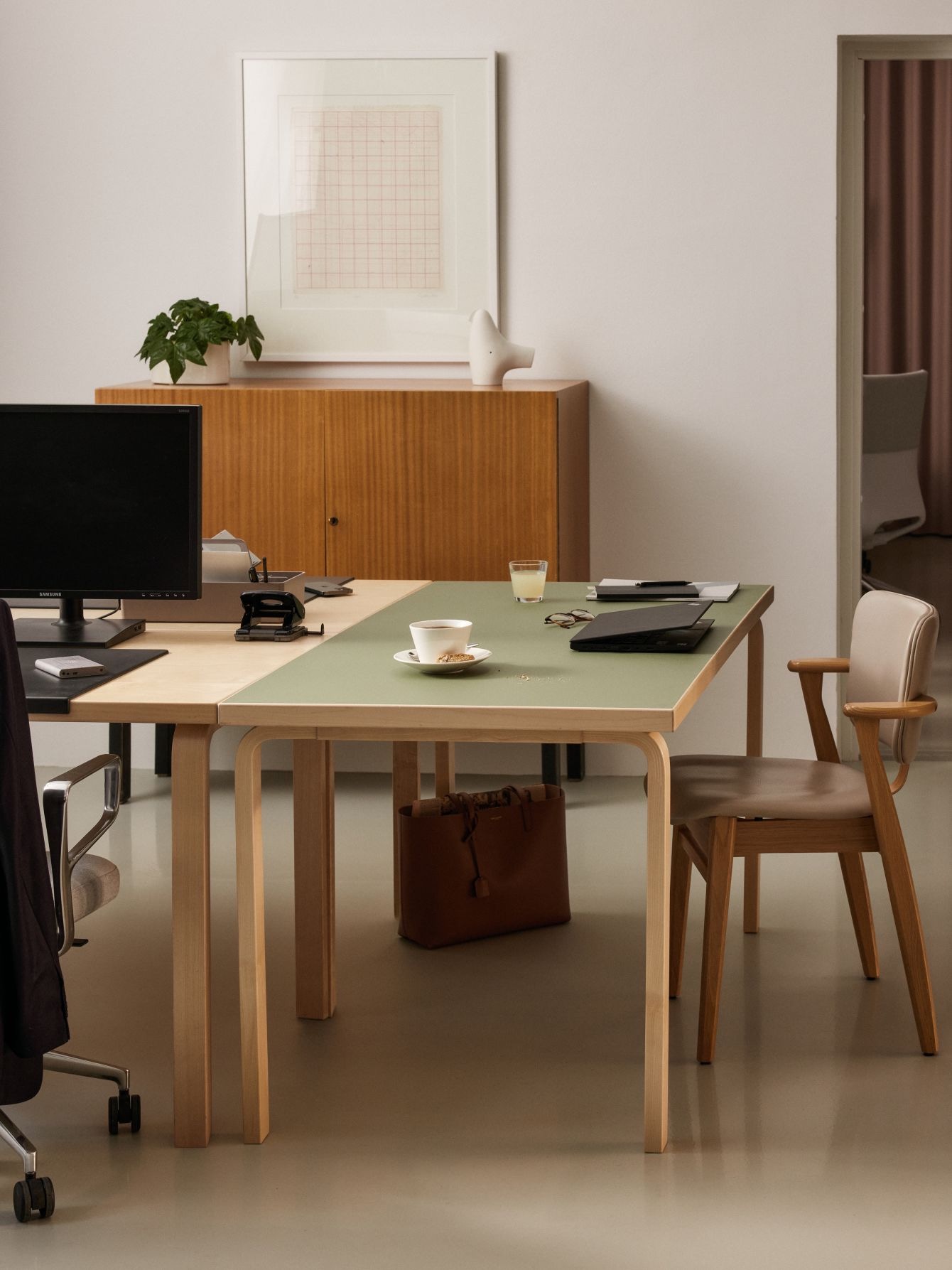 Table 80B, rectangular tabletop TB80B Artek Tafel 80B berken 74 cm