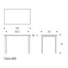 Table 80B, rectangular tabletop TB80B Artek Tafel 80B berken 74 cm