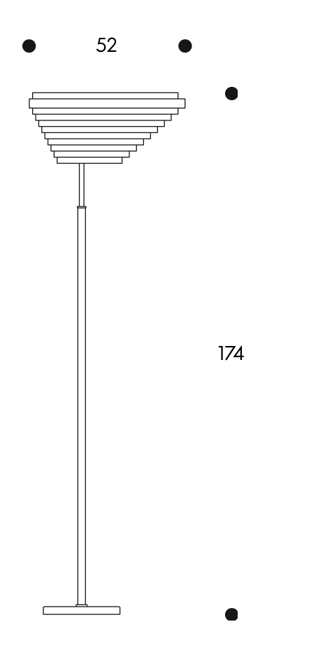 A805 Staande lampA805F Staande lamp nikk EU