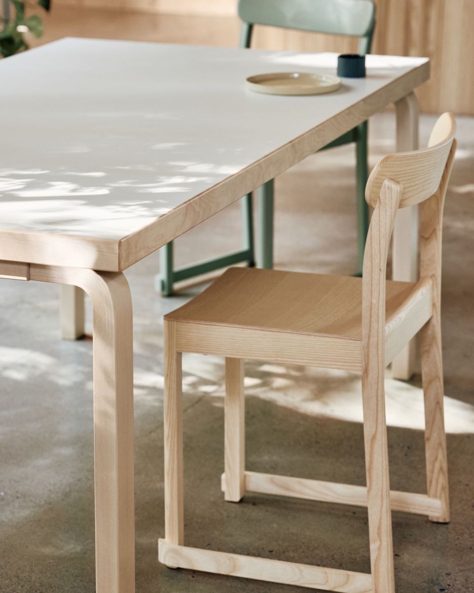 Table 81A, rectangular tabletopTB81A Artek Tafel 81A berken 74cm