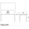 Table 81A, rectangular tabletopTB81A Artek Tafel 81A berken 74cm