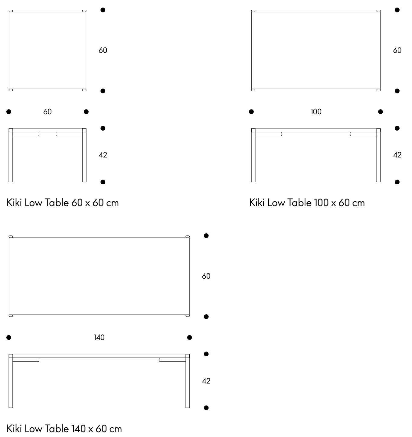 Kiki TableArtek KIK Kiki Low Table 60x60 zwart/zwart