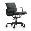 Soft Pad EA 217Eames Soft Pad EA 217 bureelstoel, leder Jade, onderstel zwart