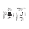 Soft Pad EA 217Eames Soft Pad EA 217 bureelstoel, leder Jade, onderstel zwart