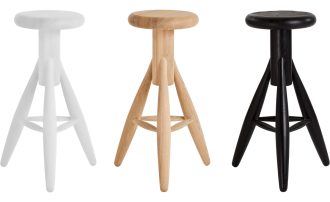 Rocket Bar Stool zwartRocket Bar Stool, zwart gelakt eiken zithoogte 73 cm