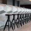 Rocket Bar Stool zwartRocket Bar Stool, zwart gelakt eiken zithoogte 73 cm