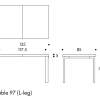 Extension table 97 top in birch veneerArtek TB97 Extension Table 97 berken 74cm