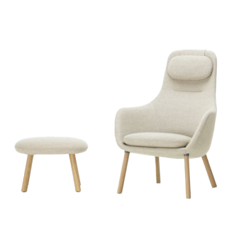 Hal Lounge en OttomanHal lounge & ottoman - dumet beige/grey - naturel eiken
