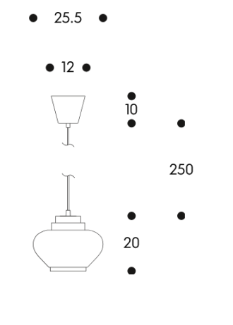 A333 HanglampA333 A333 Hanglamp wit/mess EU