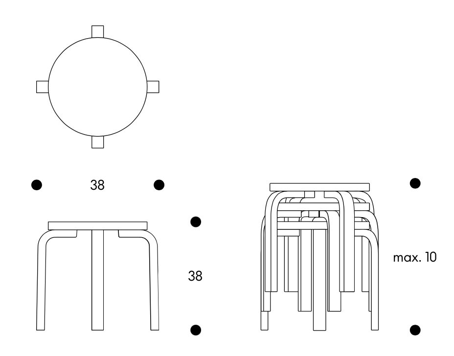 Children's Stool NE60Artek NE60 Kruk NE60
