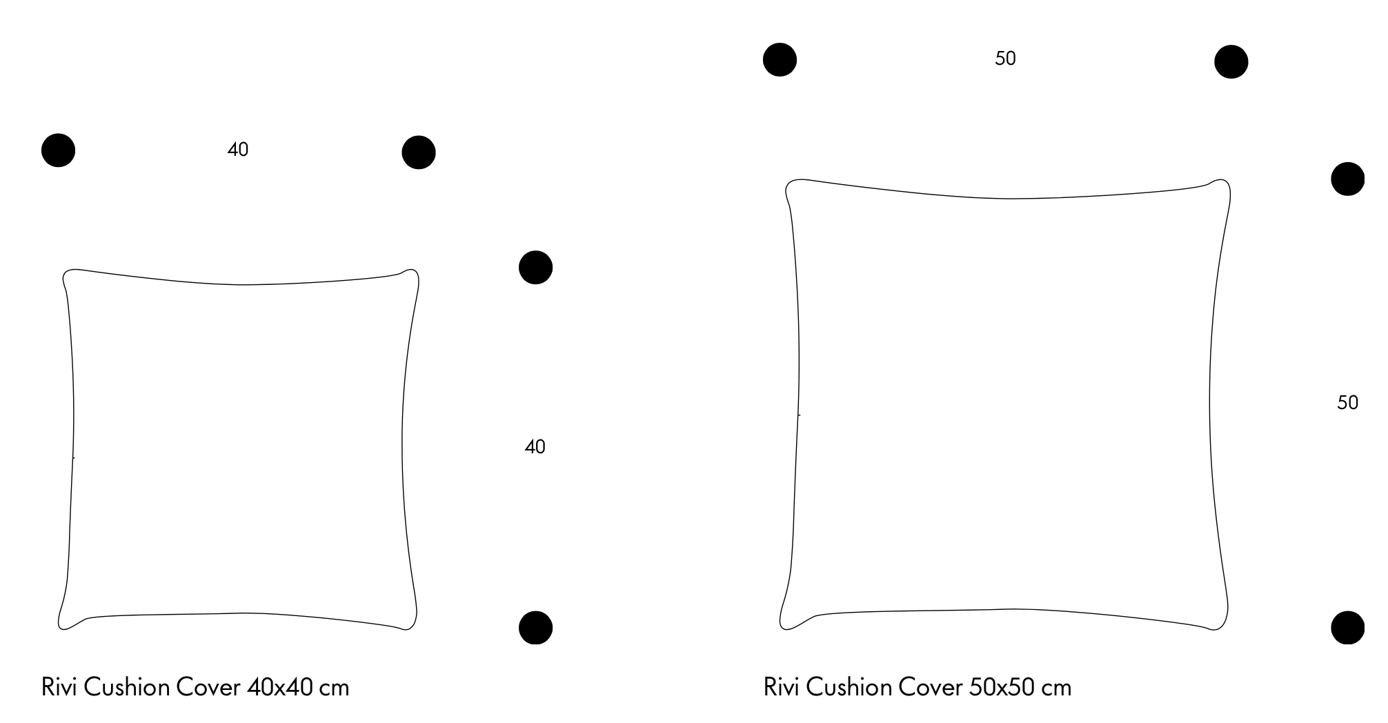 Rivi cushion coverArtek REB RIVI kus.hoes 50x50 canvas Blauw/Wit