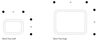 Siena tray Large Artek AACTR dienblad (L) Siena wit/zwart