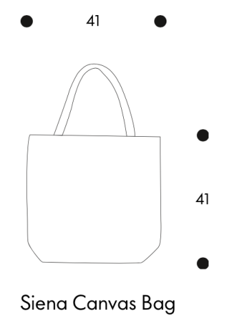 Canvas bag SienaArtek AACBG Canvas tas Siena wit/zwart