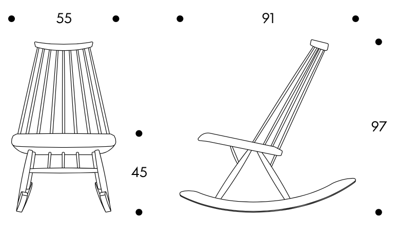Mademoiselle Rocking ChairArtek, MDM Mademoiselle Rocking Chair zwart