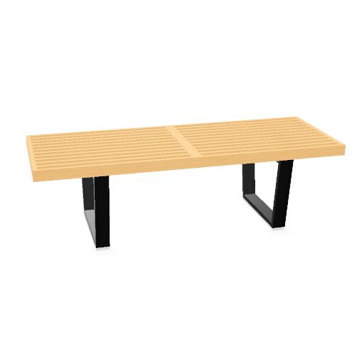 NEL Nelson Bench, kort, naturel essen