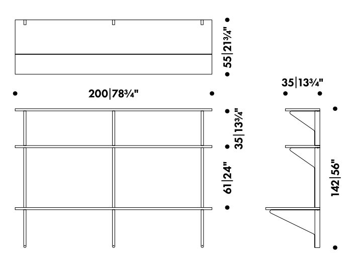 REB 010 Kaari Shelf with deskREB 010 Kaari Shelf met bureau