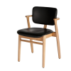 Domus Chair Artek - Domus Chair beklede zit & rug, zwart