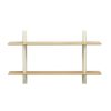 Rayonnage MuralRay.Mural - Blanc Colombe - Natural oak