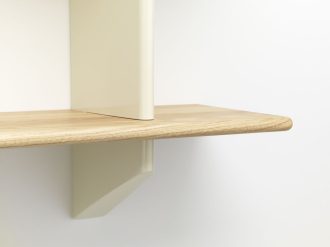 Rayonnage MuralRay.Mural - Blanc Colombe - Natural oak