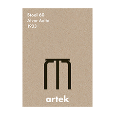 Stool 60 poster, GreigeArtek AACPC Poster 50x70 Stool 60, Greige
